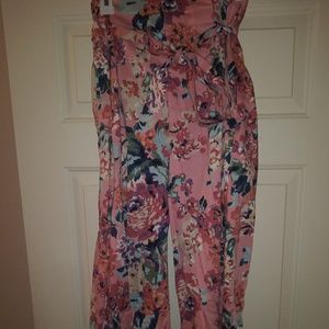 Floral Zara high waist cropped pant